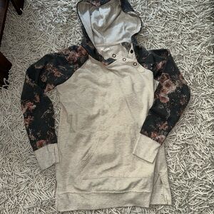 Floral Sleeve women’s  Hoodie